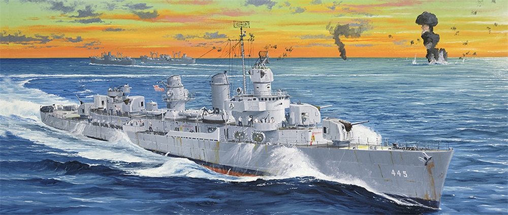 Maquette Plastique USS Fletcher DD-445 Trumpeter 1/200 - 490 Pièces, Longueur 57,4 Cm | Modélisme Naval Avancé